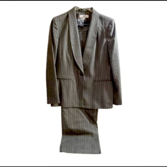 Le Suit Blazer & Pants Grey Pant Length 29''Side Zipper